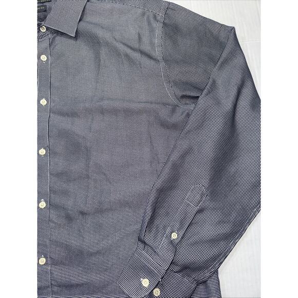 Black Label By Ruffini L 16-16 1/2 34/35 Slim Fit Button Down Diamond Pattern - Picture 5 of 10